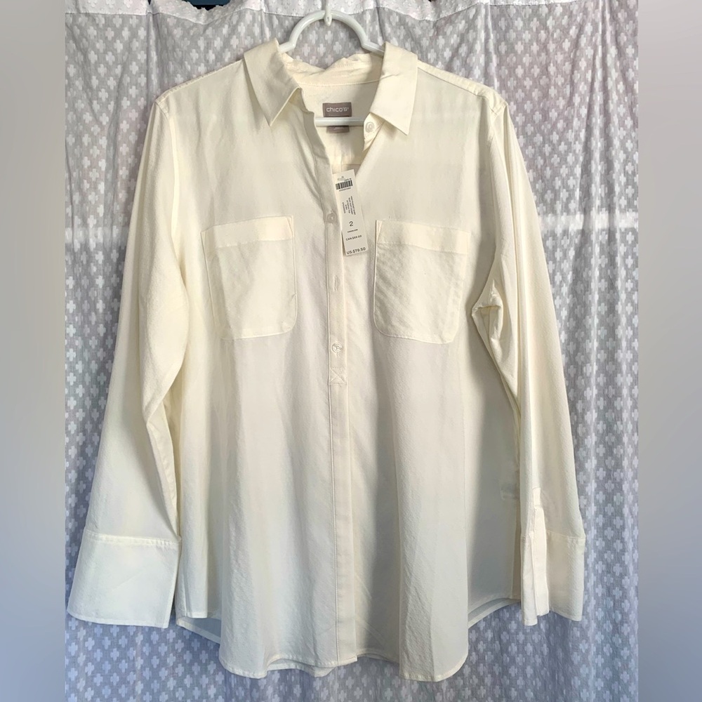 Chico’s white blouse NWT